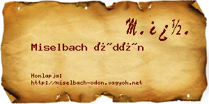 Miselbach Ödön névjegykártya